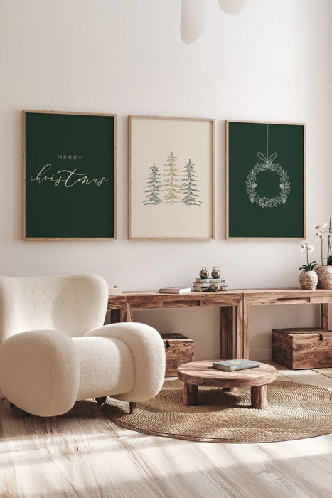 Wallity Nwyearmdl9 Pintura Decorativa Enmarcada Conjunto 3 Piezas 33x48cm Elegancia Hogar